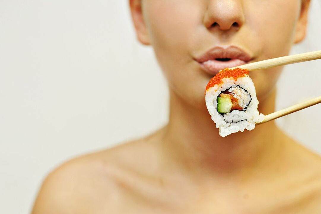 eat sushi on Japanese diet
